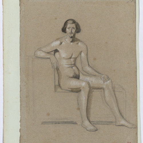 image for: Marià Fortuny - Estudi acadèmic de nu masculí - Cap a 1856-1858