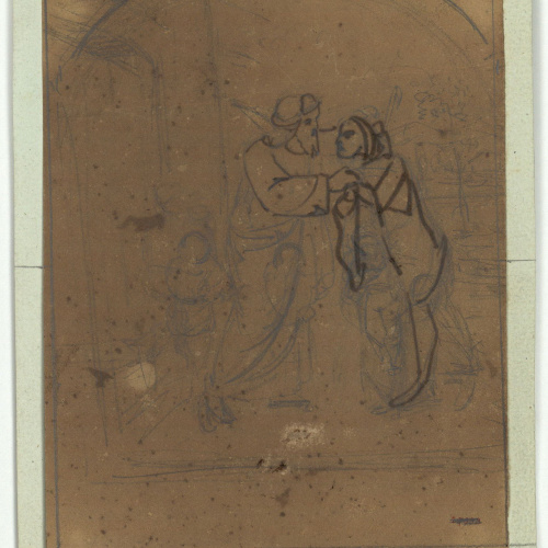 image for: Marià Fortuny - Escena bíblica - Cap a 1856-1858