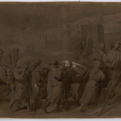 image for: Marià Fortuny - Entrada del comte d&#039;Urgell a Balaguer - Cap a 1856-1858