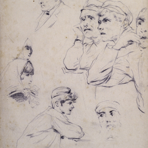 image for: Santiago Rusiñol - Estudi de figures - Cap a 1883