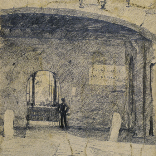 image for: Santiago Rusiñol - Arc i mur de portal. Granada [?] - Cap a 1895