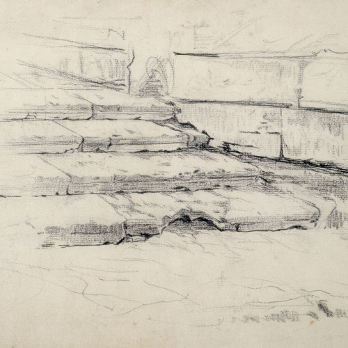 image for: Santiago Rusiñol - Estudi d&#039;una escala - Cap a 1880-1885