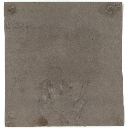 image for: Marià Fortuny - Estudi per al quadre «El col·leccionista d&#039;estampes» (anvers) / Estudi per al quadre «El col·leccionista d&#039;estampes» (revers) - Cap a 1863-1867 [1]