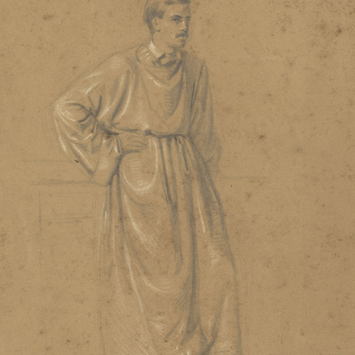 image for: Marià Fortuny - Estudi acadèmic de figura masculina - Cap a 1856-1858