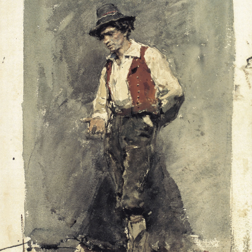 image for: Marià Fortuny - Calabrès (anvers) / Napolitana (revers) - Cap a 1868