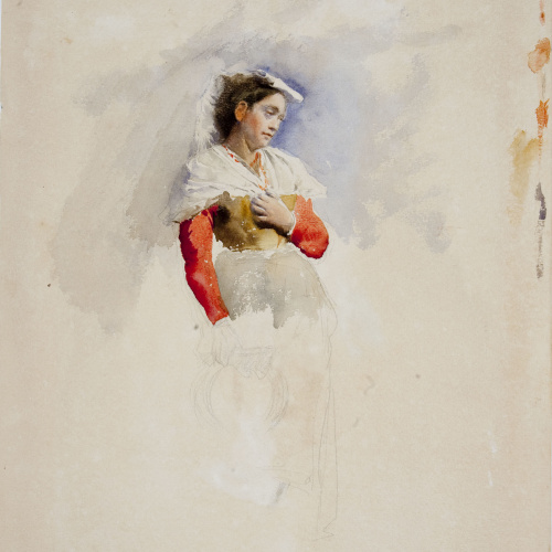 image for: Marià Fortuny - Calabrès (anvers) / Napolitana (revers) - Cap a 1868 [1]