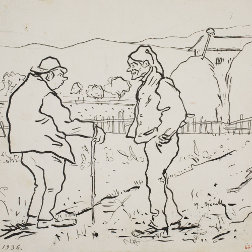image for: Isidre Nonell - Home de ciutat i pagès - Cap a 1895