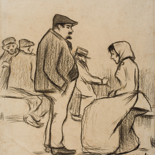 image for: Isidre Nonell - Idil·lis a la plaça Reial - 1894