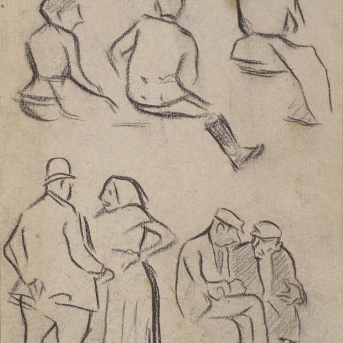 image for: Isidre Nonell - Apunt de figures - Cap a 1892-1894