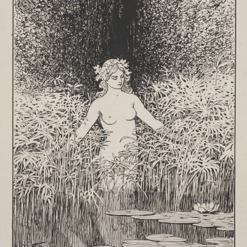 image for: Apel·les Mestres - L&#039;enigma. Il·lustració per al poema «Liliana» d&#039;Apel·les Mestres - 1905