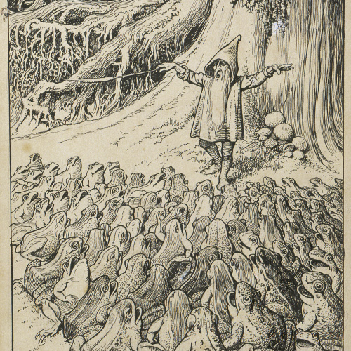 image for: Apel·les Mestres - El concert de les granotes. Il·lustració per al poema «Liliana» d&#039;Apel·les Mestres - 1905