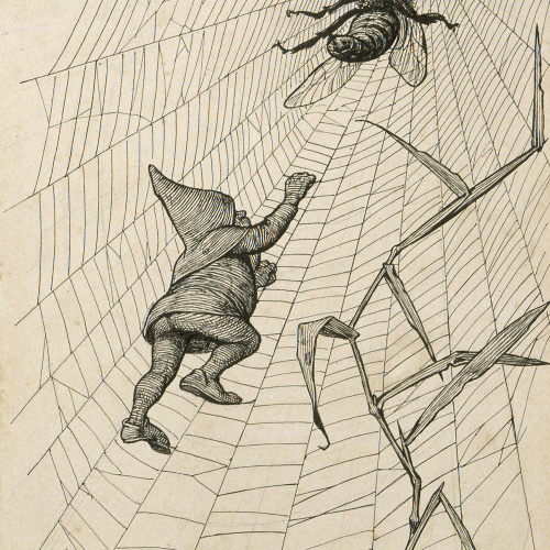 image for: Apel·les Mestres - La teranyina. Il·lustració per al poema «Liliana» d&#039;Apel·les Mestres - 1905