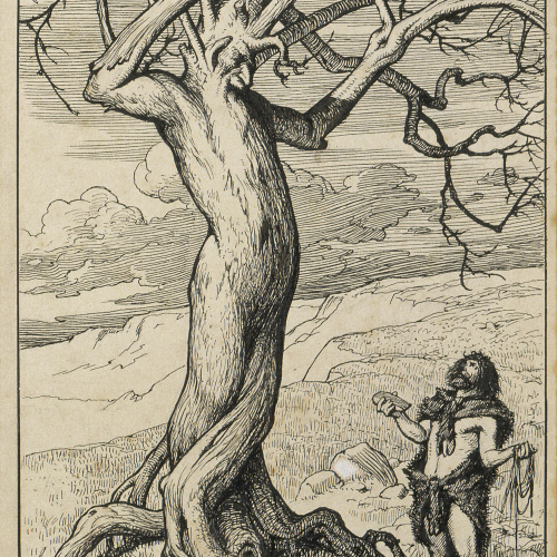 image for: Apel·les Mestres - La destral. Il·lustració per al poema «Liliana» d&#039;Apel·les Mestres - 1904-1905