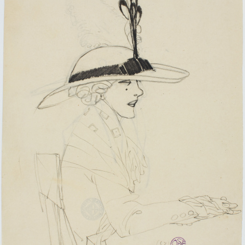 image for: Francesc Xavier Gosé - Dama asseguda (anvers) / Dama (revers) - Cap a 1909-1912