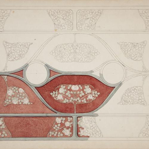 image for: Gaspar Homar - Motius ornamentals per a un sostre del saló de la casa Lleó Morera de Barcelona - Cap a 1903-1905