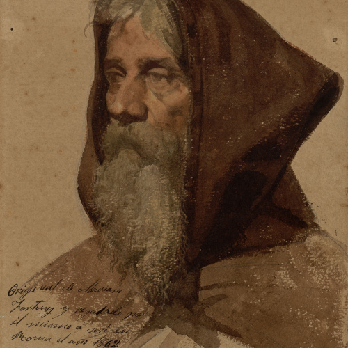 image for: Marià Fortuny - Cap de frare - Cap a 1862