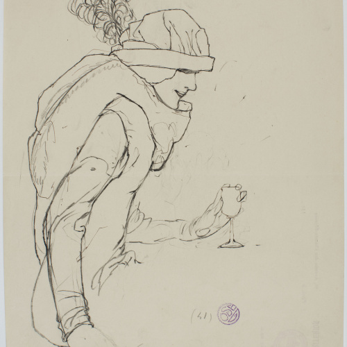 image for: Francesc Xavier Gosé - Dama amb una copa - Cap a 1910-1913
