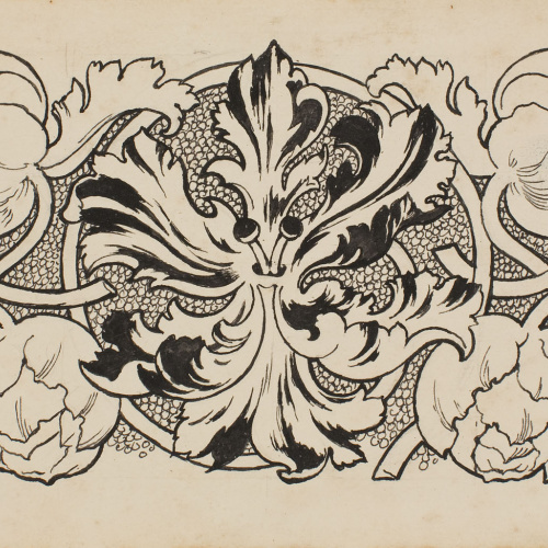 image for: Apel·les Mestres - Sanefa floral. Capçalera de pàgina per al  poema «Liliana» d&#039;Apel·les Mestres - 1902