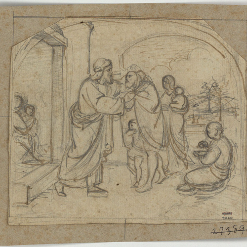 image for: Marià Fortuny - Escena bíblica - Cap a 1856-1858