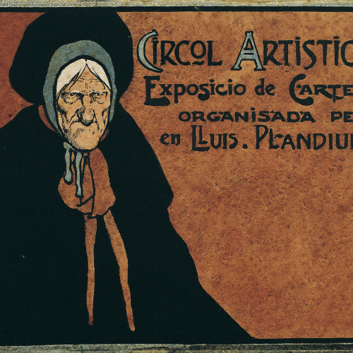 image for: John Hassall - Estudi per al cartell «Circol Artistich. Exposicio de cartells organisada per en Lluis Plandiura» - Cap a 1902