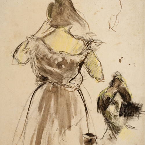 image for: Ricard Canals - Estudi de figura femenina - Cap a 1900-1910