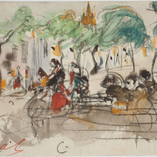 image for: Ricard Canals - Escena de carrer - Cap a 1900-1910