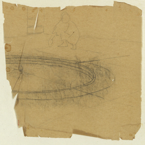 image for: Marià Fortuny - Calc per al quadre «El tribunal de l&#039;Alhambra» - Cap a 1871
