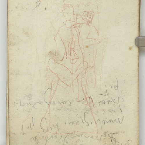 image for: Marià Fortuny - Figura femenina en un interior (anvers) / Croquis inconcret (revers) - Cap a 1863-1866 [1]