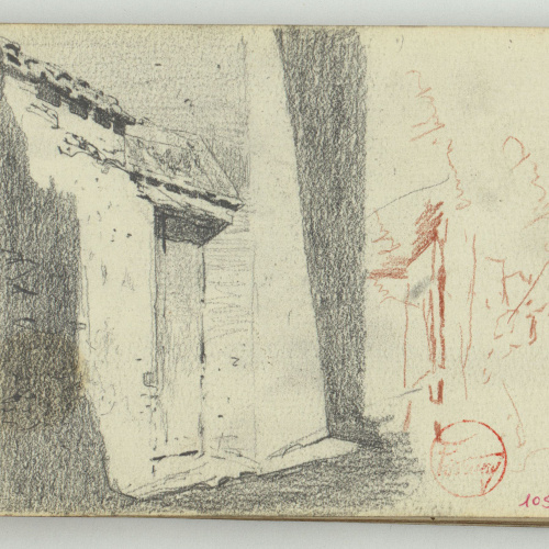image for: Marià Fortuny - Carrer (anvers) / Albergínies (revers) - Cap a 1866-1872