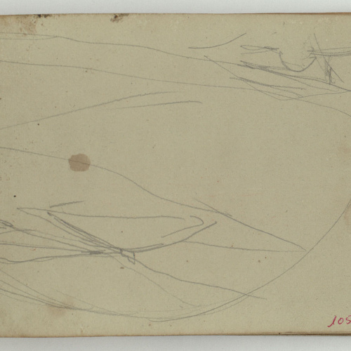 image for: Marià Fortuny - Croquis inconcret (anvers) / Croquis inconcret, figura i cavall (revers) - Cap a 1866-1872