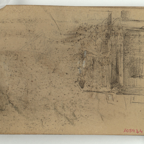 image for: Marià Fortuny - Interior d&#039;una església (anvers) / Interior d&#039;una església (revers) - Cap a 1866-1872
