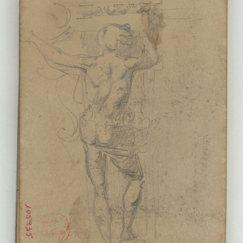 image for: Marià Fortuny - Estudi per al quadre «L&#039;elecció de la model» (anvers) / Albergínia (revers) - Cap a 1866-1872