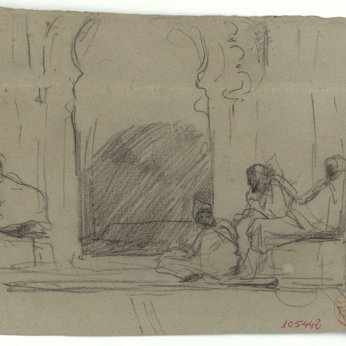 image for: Marià Fortuny - Marroquins i edifici d&#039;estil musulmà - Cap a 1860-1862