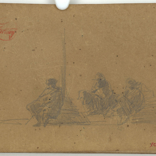 image for: Marià Fortuny - Figures masculines assegudes - Cap a 1863-1866