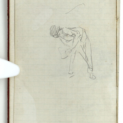 image for: Marià Fortuny - Carrer (anvers) / Esbós de figura (revers) - Cap a 1868-1872 [1]