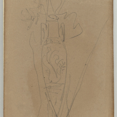 image for: Marià Fortuny - Retrats masculins (anvers) / Vas (revers) - Cap a 1863-1866 [1]