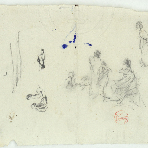 image for: Marià Fortuny - Estudi per al quadre «Platja de Portici» - Cap a 1874