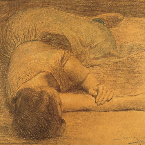 image for: Joan Llimona - Dona estesa - Cap a 1902