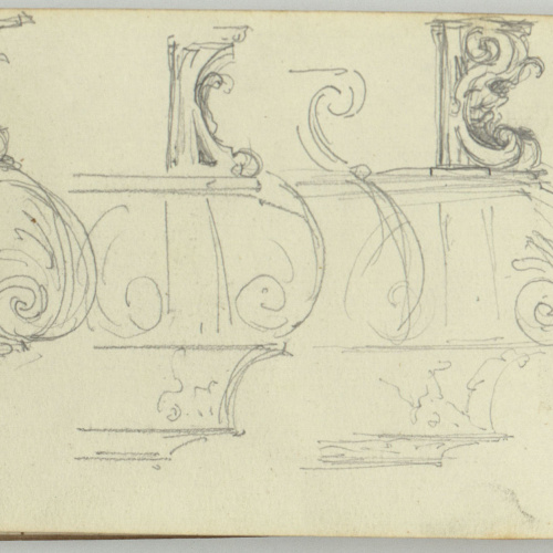 image for: Marià Fortuny - Nu masculí assegut (anvers) / Tornapuntes (revers) - Cap a 1863-1866 [1]