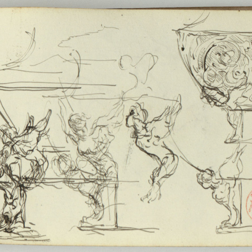 image for: Marià Fortuny - Pedestal d&#039;estil renaixentista (anvers) / Pedestals d&#039;estil renaixentista (revers) - Cap a 1863-1866 [1]