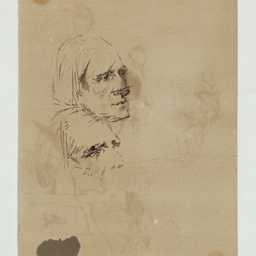 image for: Marià Fortuny - Estudi per al quadre «El jardí dels poetes» (anvers) / Estudi per al quadre «El jardí dels poetes» (revers) - Cap a 1871 [1]