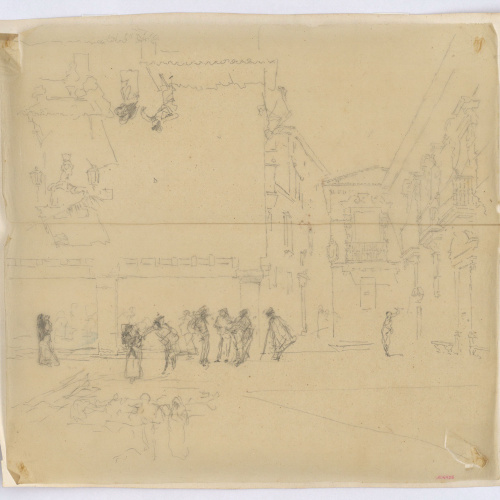 image for: Marià Fortuny - Calc de l&#039;estudi per al quadre «L&#039;Ajuntament vell de Granada» - Cap a 1872