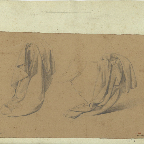 image for: Marià Fortuny - Estudi acadèmic de vestimentes - Cap a 1856-1858