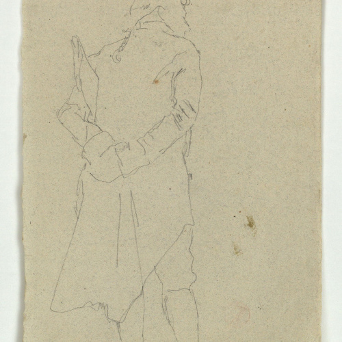 image for: Marià Fortuny - Estudi per al quadre «L&#039;elecció de la model» (anvers) / Estudi per al quadre «L&#039;elecció de la model» (revers) - Cap a 1868-1870