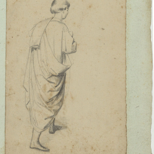 image for: Marià Fortuny - Estudi acadèmic de figura masculina - Cap a 1856-1858