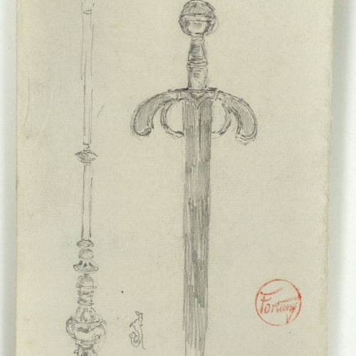image for: Marià Fortuny - Ceptre d&#039;Isabel la Catòlica i espasa de Ferran el Catòlic - Cap a 1867-1872