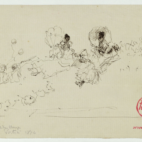 image for: Marià Fortuny - Estudi per al quadre «Platja de Portici» - Cap a 1874