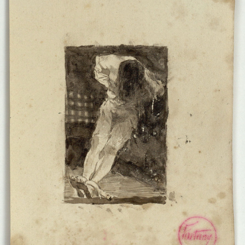 image for: Marià Fortuny - Presoner (còpia d&#039;un dibuix de Goya) - Cap a 1868