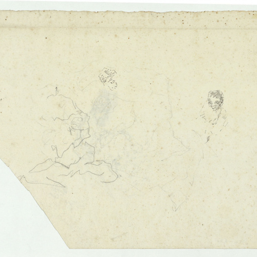 image for: Marià Fortuny - Estudi per al quadre «Platja de Portici» (anvers) / Estudi per al quadre «Platja de Portici» (revers) - Cap a 1874 [1]