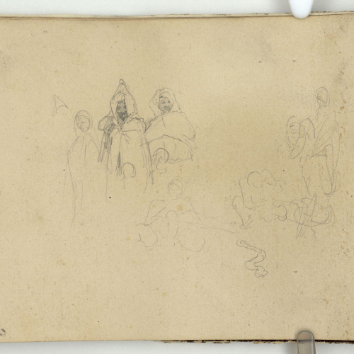 image for: Marià Fortuny - Estudi per a l&#039;aquarel·la «Vista de la ciutat de Tànger des del soc» - Cap a 1862